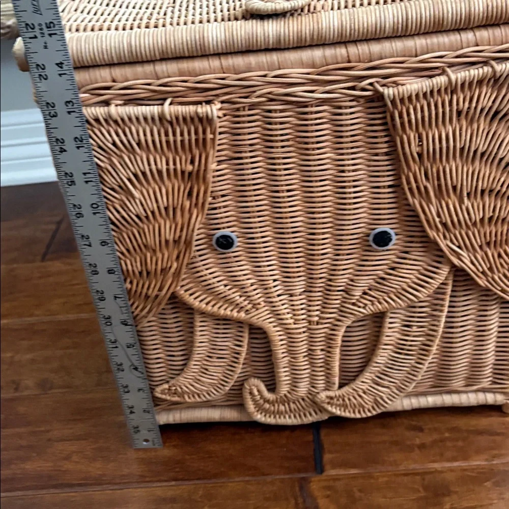Elephant Wicker Storage Basket
